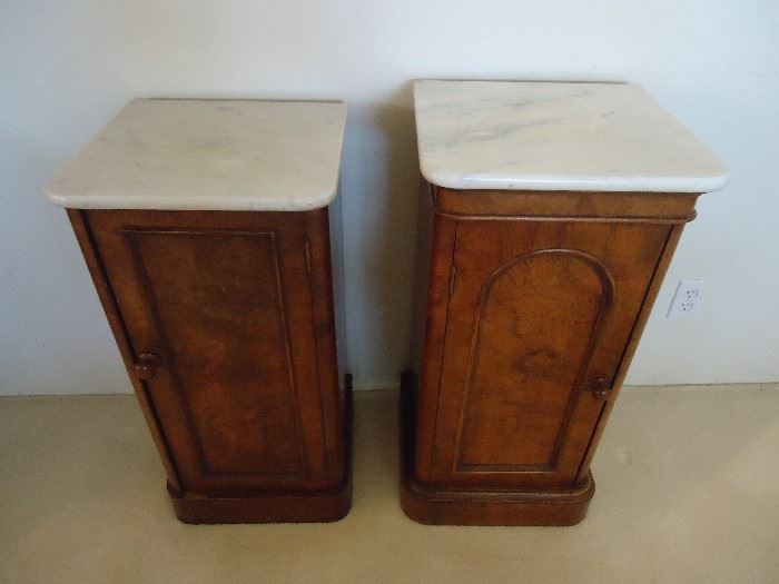 Side table cabinets with marble top