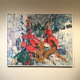 Modernist painting signed Parker.