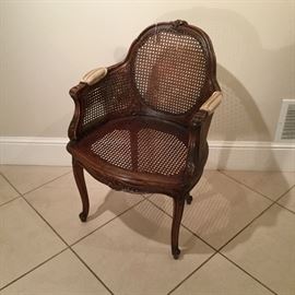 Vintage French cane seat chair.