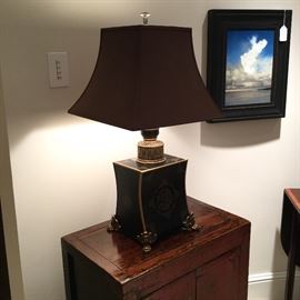 Tole lamp.