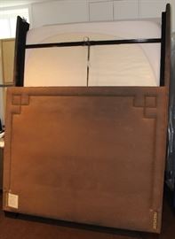 Microsoft headboard, mattress and box springs. Serena & Lily upholstered furniture.