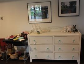 White painted dresser.