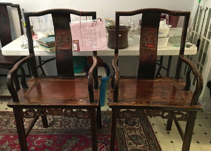 Chinese 19th Century Arm Chairs