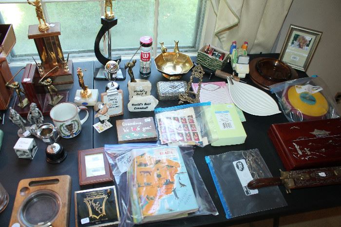 Trophies, office items, brass, and more!