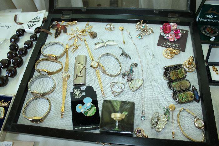 Jewelry - vintage costume, sterling, gold, pocket knives, watches, lighters, and more!