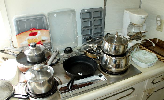 Stainless cookware, cast iron, and more!