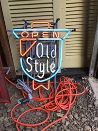 Neon Open Old Style Sign