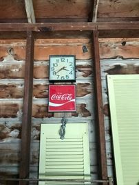 Coca Cola Sign and Clock