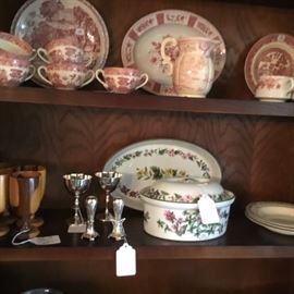 Transfer ware and Royal Worcester, all reduced.