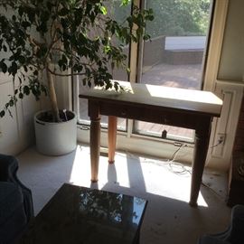 Table with large ficus...going cheap.