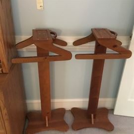 Great pair of wooden valets.