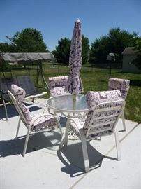 lots of patio furniture