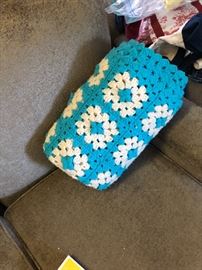 one of several vintage afghans