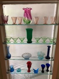 beautiful vintage glassware. all shapes and sizes