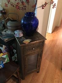 neat cabinet with applied tin