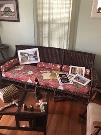 a great vintage wicker and rattan sofa