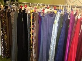 Many long skirts