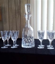 Waterford decanter and glasses