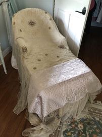 Chaise for sale - linens not for sale -