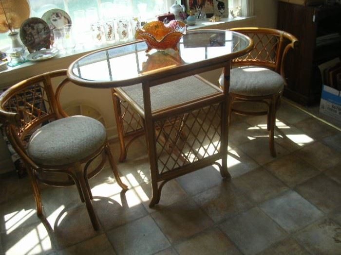 Rattan table and chairs