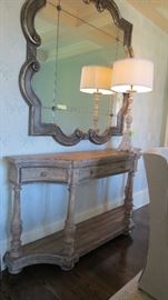 Large Large Wall Mirror and Console Table piece. 