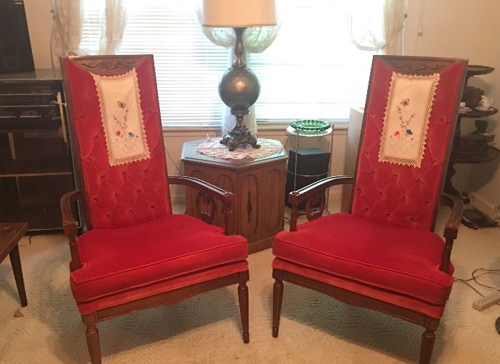 Very nice and outstanding red velour chairs