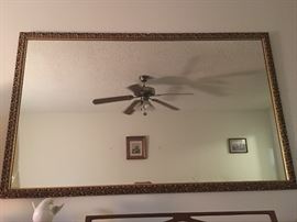 Spectacular Large Gold Gild framed mirror 60" x36"