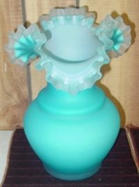 Large Satin Glass Vase