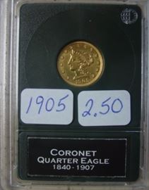 1905 Gold Coronet $2.50 Coin
