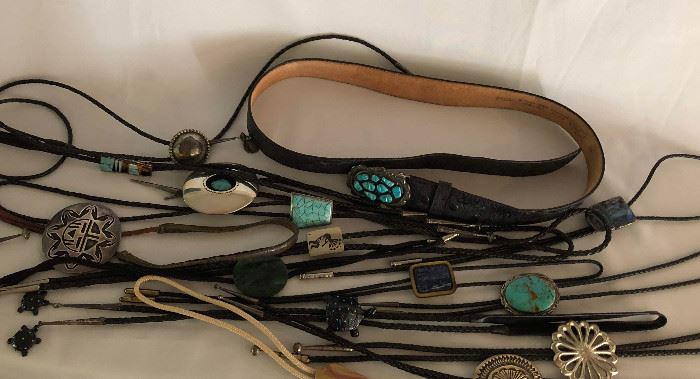 Silver & Turquoise Bolo Ties