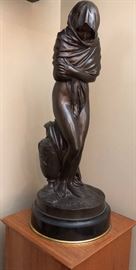 Bronze after Houdon, Jean-Antoine "L'Hiver ou La Frileuse"