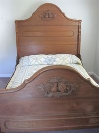 Victorian walnut bed