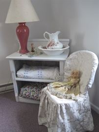 composition doll, chair, cabinet & more