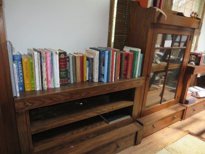 one of several bookshelves