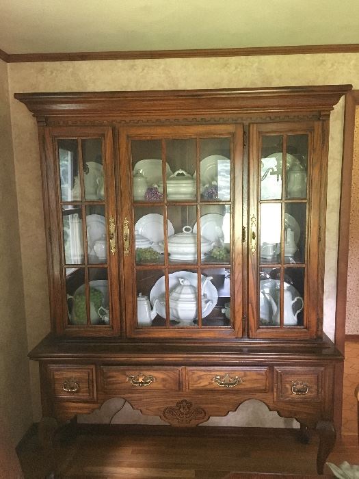 American Drew hutch with Ironstone inside