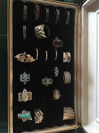 Mostly all sterling rings