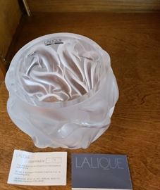 Lalique crystal dolphin vase!