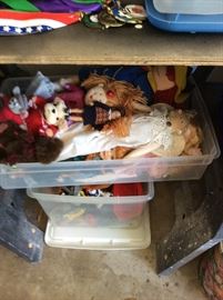 Assorted toys, dolls and games