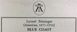 Lithograph "Blue Coast" by Lyonel Feininger