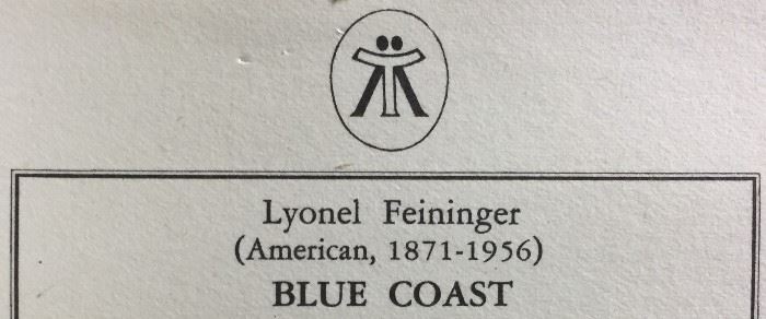 Lithograph "Blue Coast" by Lyonel Feininger