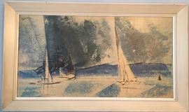 Lithograph "Blue Coast" by Lyonel Feininger