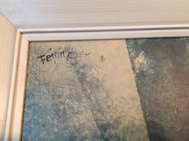 Lithograph "Blue Coast" by Lyonel Feininger
