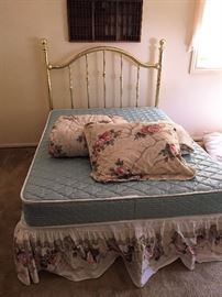 Brass Head Board for Full or Double Bed with Mattress & Box Springs