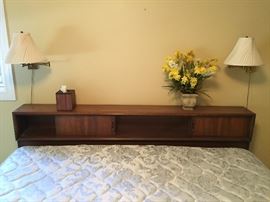 MCM King Size Headboard with Mattress & Box Springs