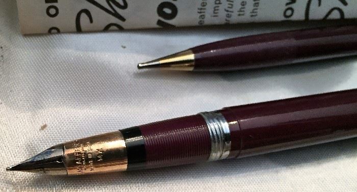 Great Sheaffer's Set / Snorkel Pen with 14K NIB & Pencil
