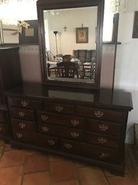 Dresser with mirror