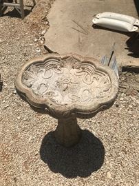 Concrete bird bath