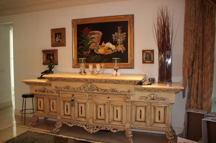 Oversized Credenza, Art and Decorative Items
