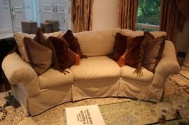 Down/Goose Sofas with Accent Pillows