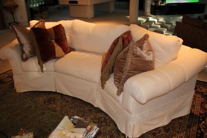 Down/Goose Sofas with Accent Pillows